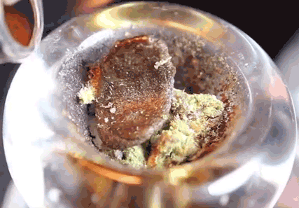 Animated gif of hash in bowl